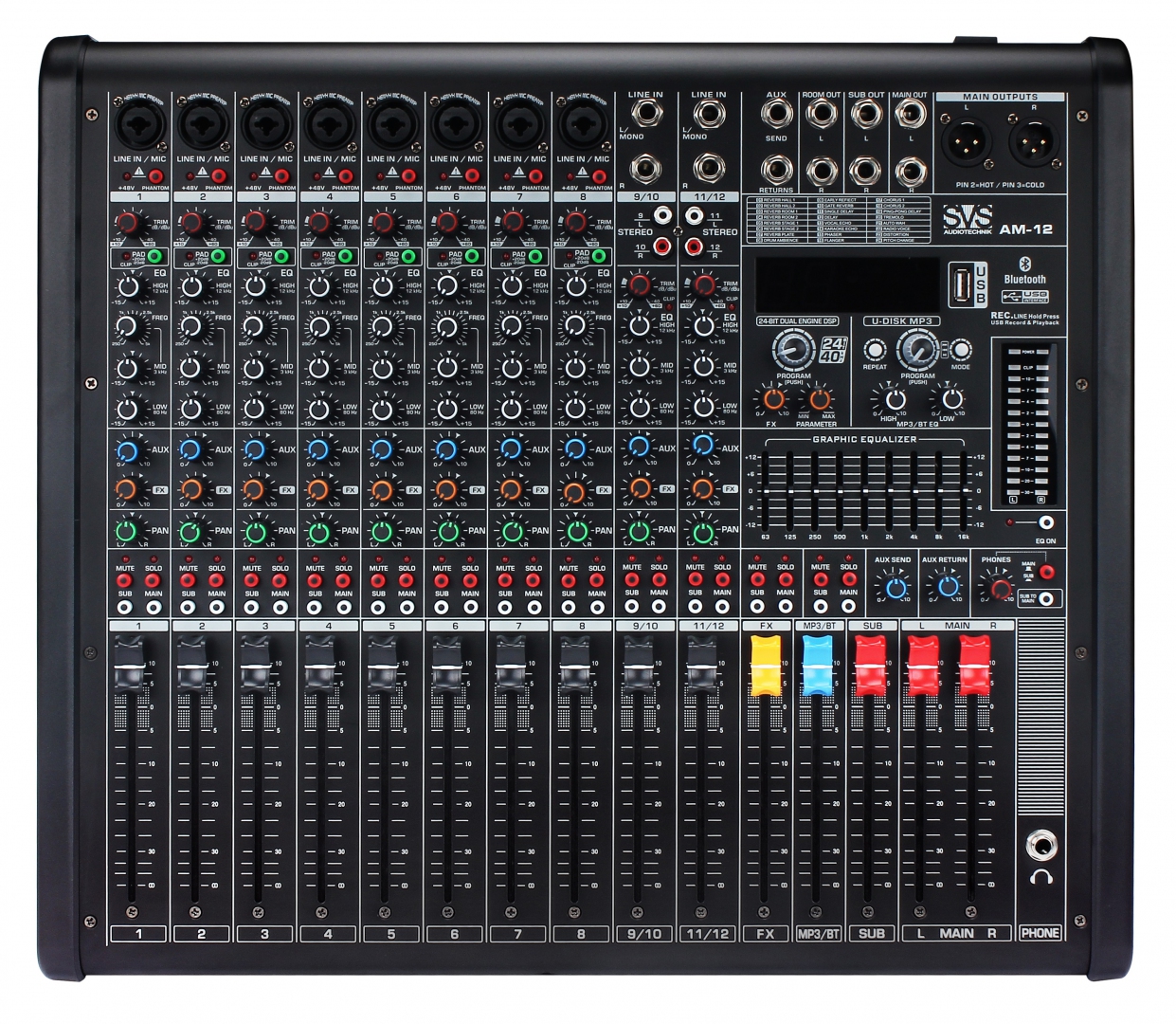 SVS Audiotechnik mixers AM-12 Микшерный пульт аналоговый, 12-канальный в Геленджике