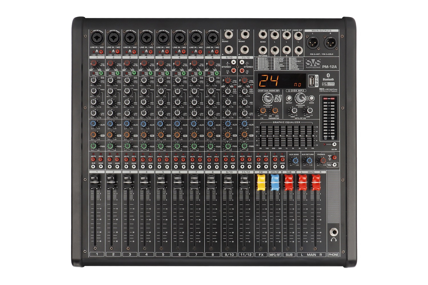 SVS Audiotechnik mixers PM-12A Активный аналоговый микшерный пульт, 12-канальный в Геленджике